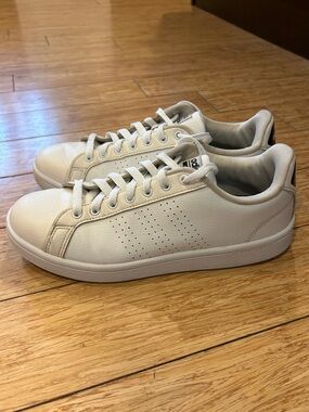 adidas Women’s Cloudfoam Low-Top Leather Sneakers - White Color-way Woman’s 9